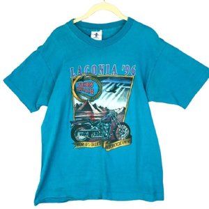 Vintage Biker T-Shirt Size Medium Bike Week New Hampshire Moto Tee